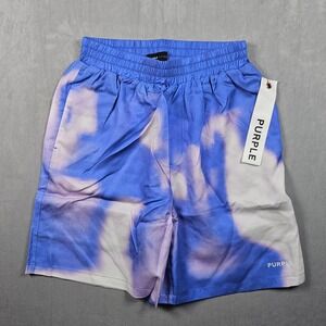 NEW Purple Brand Shorts Mens Small Tie Dye Elastic Waist Lined Streetwear‎